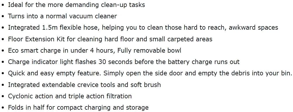 שואב אבק ידני נטען בלק אנד דקר BLACK & DECKER DUSTBUSTER PD1820LF TEXT